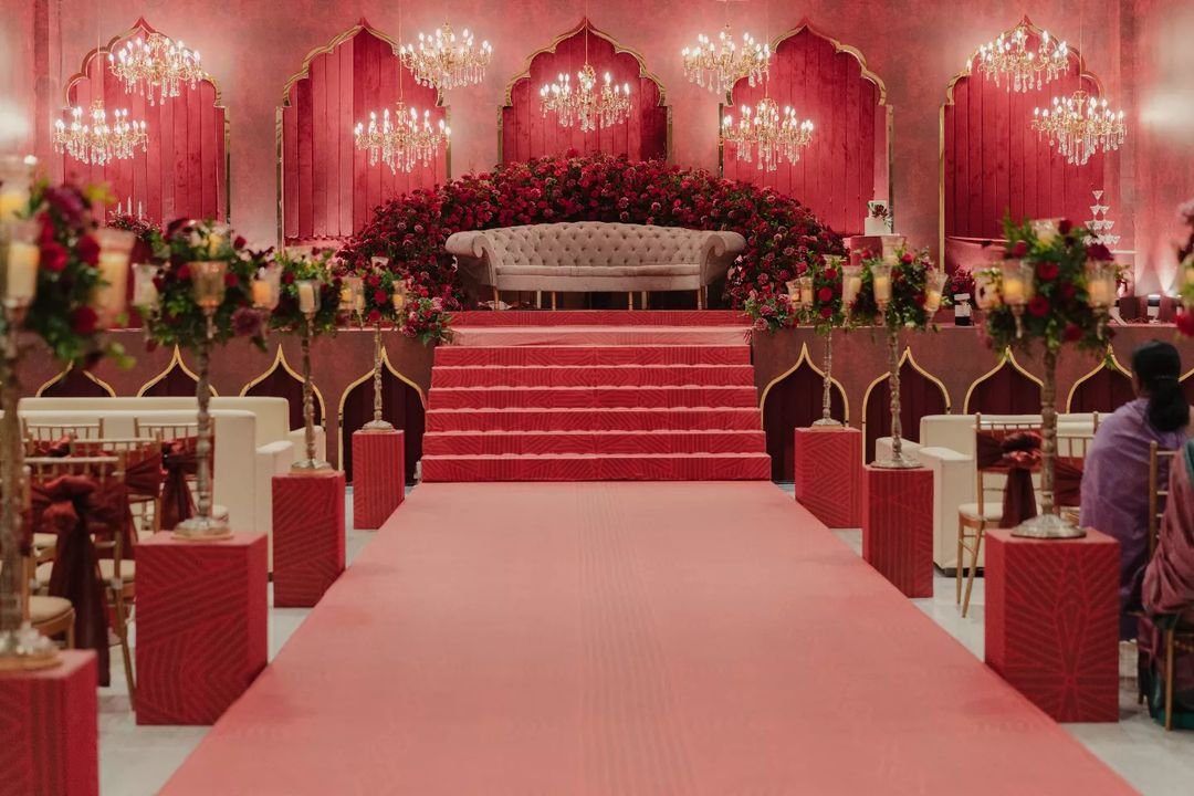 Wedding-planners-in-Kerala-red theme decor