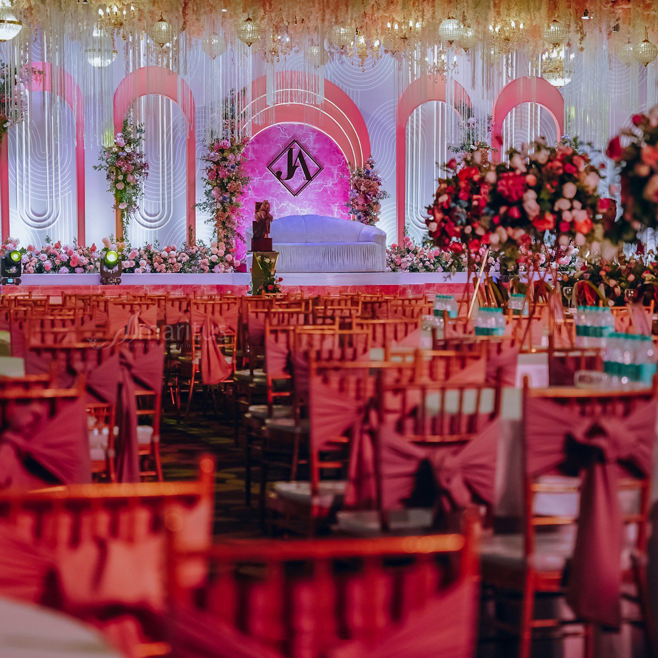Wedding-planners-in-Kerala-pink theme decor
